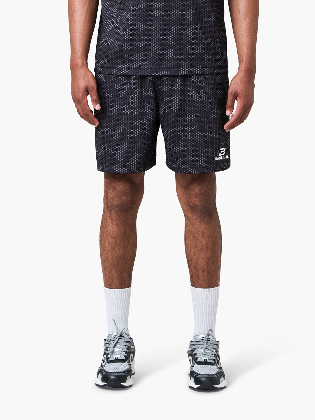 CAMO+ SHORTS | BLACK / CAMO | SEEDING