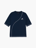 CONTRAST STITCH T-SHIRT | NAVY / WHITE