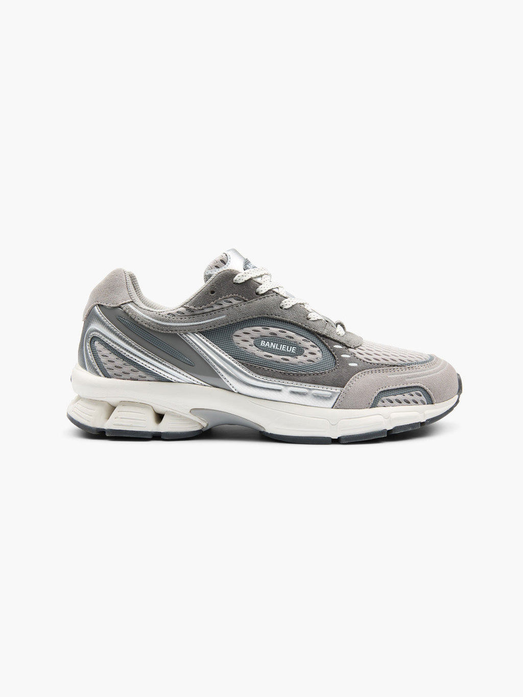 BANLIEUE SNEAKER (SUEDE) | CLOUD GREY / METALLIC SILVER / CORE WHITE