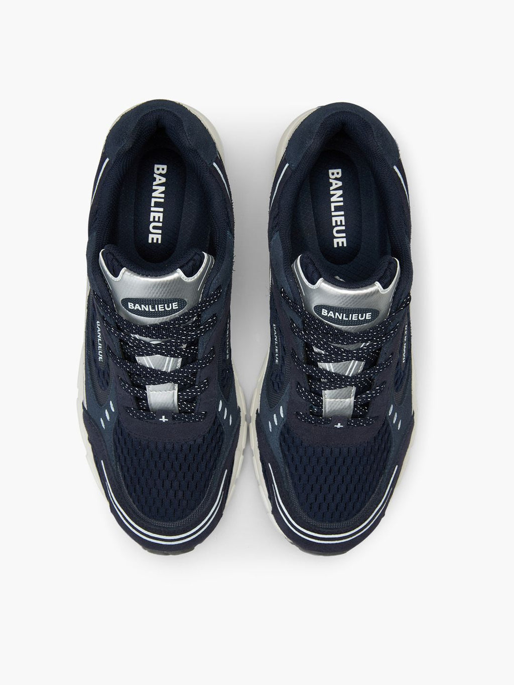 BANLIEUE SNEAKER (SUEDE) | NAVY BLUE / METALLIC SILVER / CORE WHITE